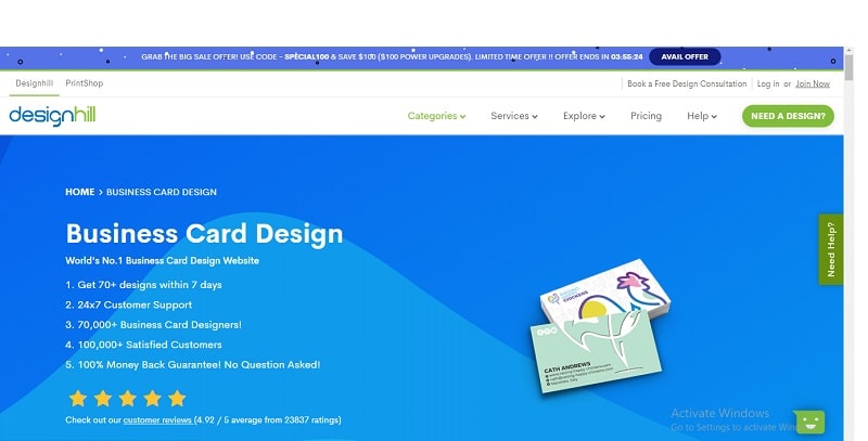 công cụ thiết kế name card online designill